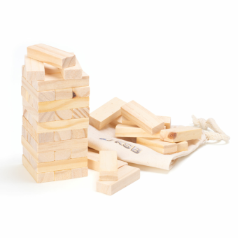 Wooden wobble tower